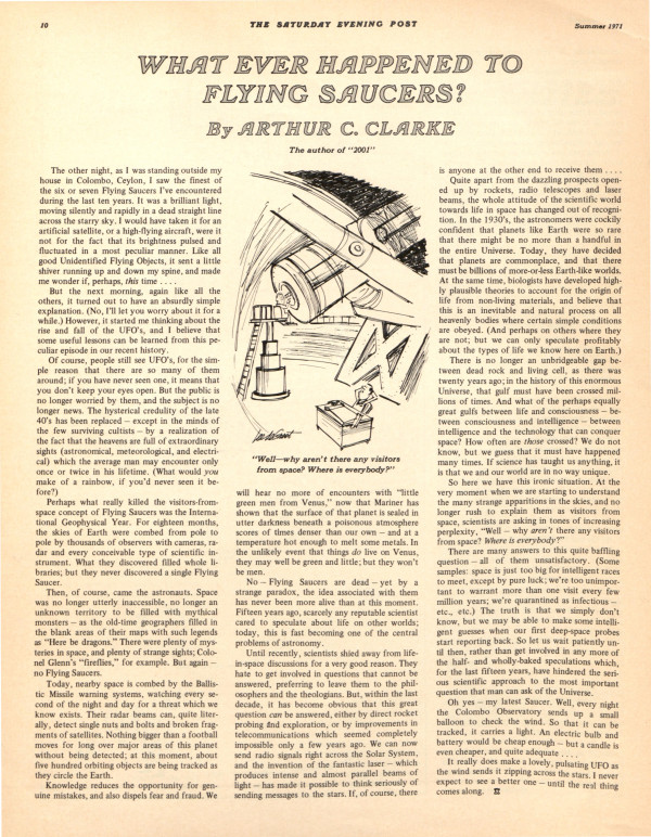 The one page essay by Arthur C. Clarke