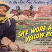 She wore a yellow ribbon movie ad