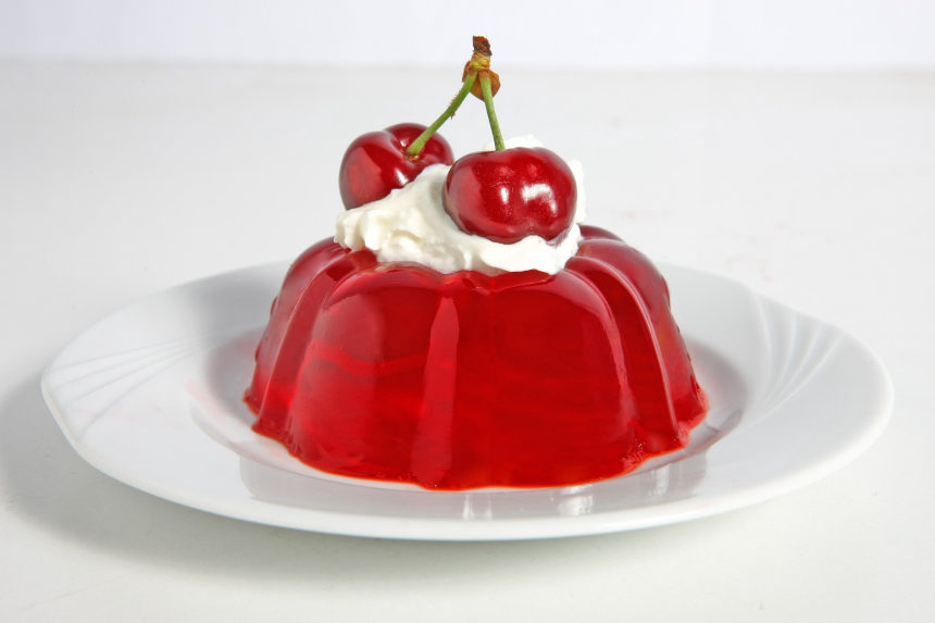 Jell-o dessert on a dish