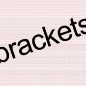 The word "brackets" between a set of brackets.