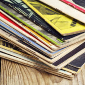 Stack of old magazines