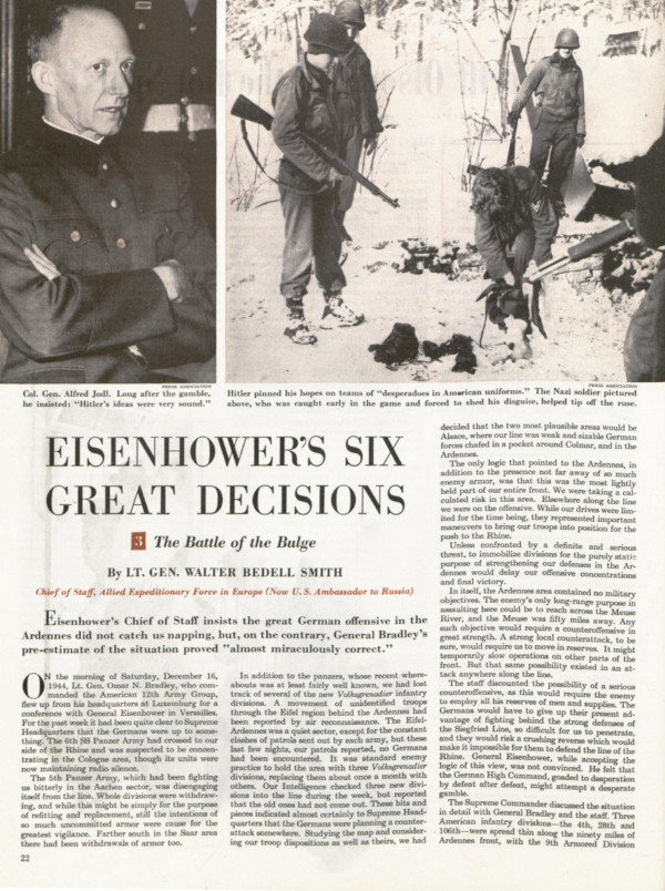 First page of the article Eisenhower's Six Great Decisions - part 3
