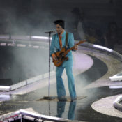Prince performing at the 2007 Super Bowl halftime show