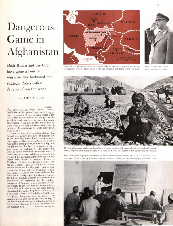 First page of the article A Dangerous Game in Afghanistan