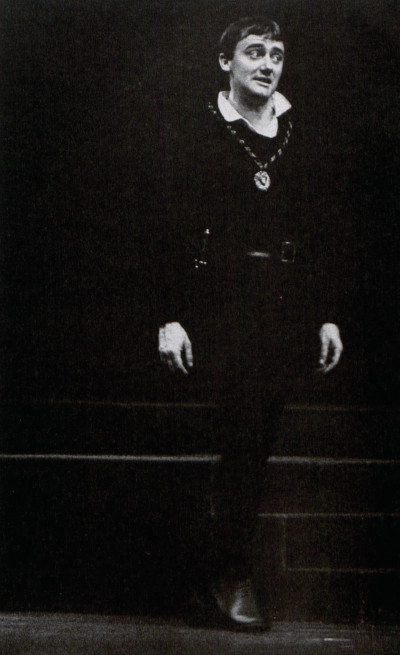 Actor Robert Vaughn in a production of Hamlet