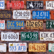 Vintage license plates