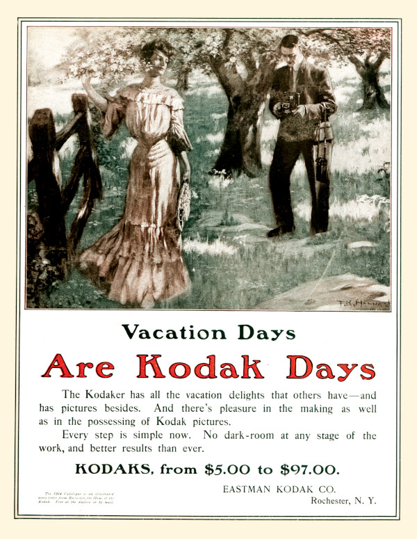 Kodak camera ad from the early 1900s