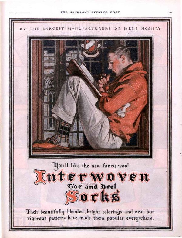 Interwoven socks ad from 1929
