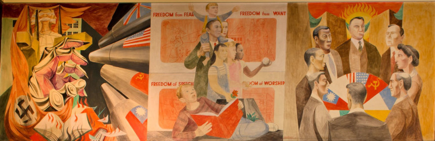 The War and Peace mural created by Anton Refregier