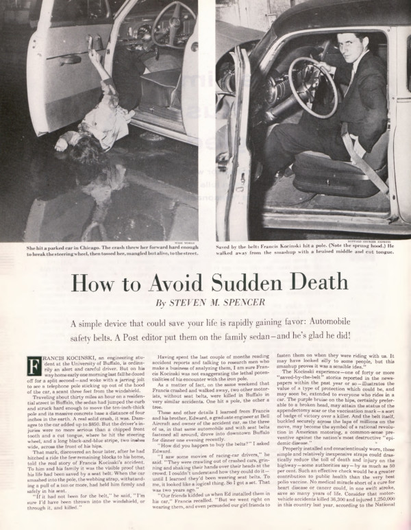First page of the article "How to Avoid Sudden Death