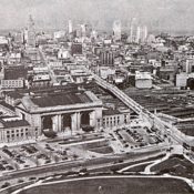 Kansas City skyline in 1945