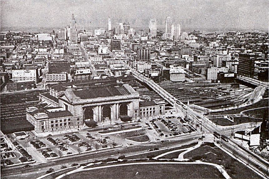 Kansas City skyline in 1945