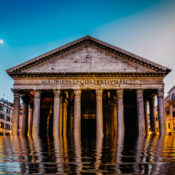 A flooded pantheon in Rome