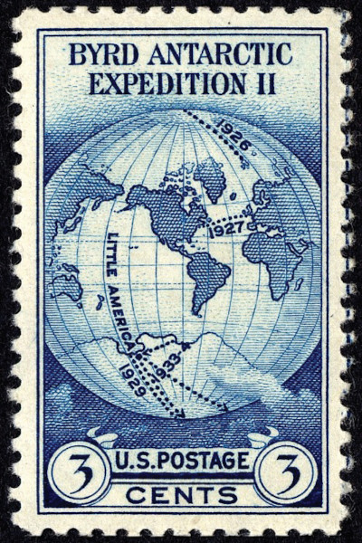 U.S. Postage stamp advertising Admiral Byrd's Antarctic Expedition