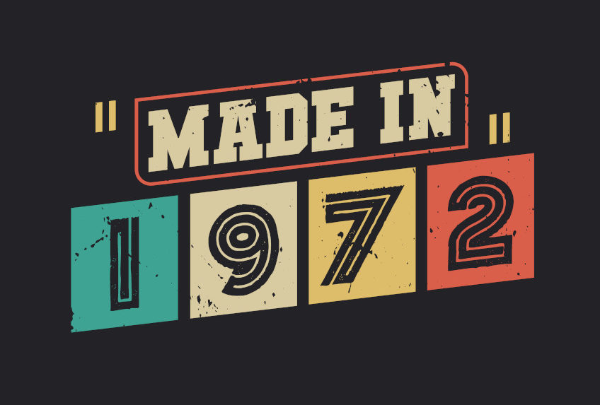 Logo that says "Made in 1972"