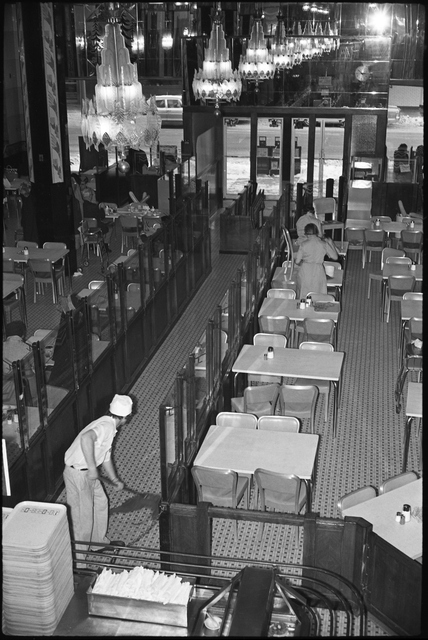 View from the balcony of the interior of the Forum Cafeteria