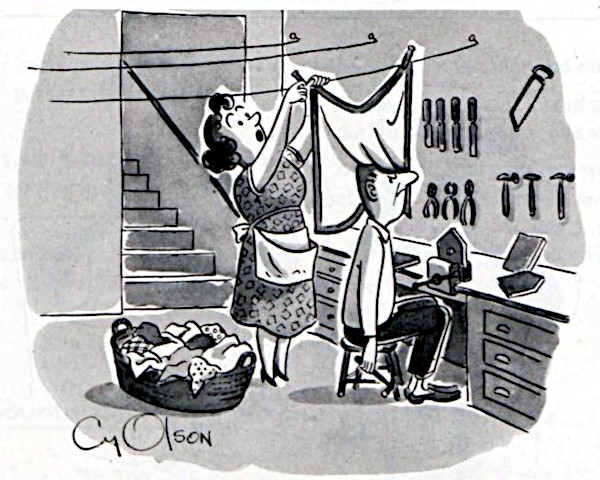 Laundry cartoon