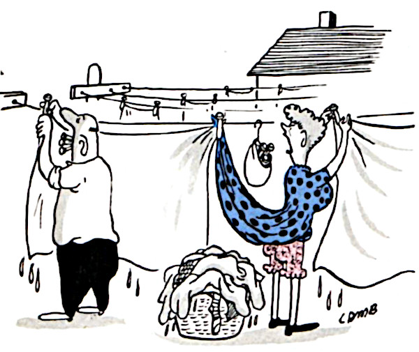 Laundry cartoon