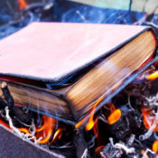 book being burned