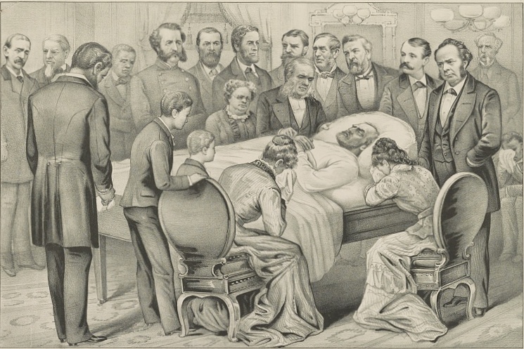 President Garfield being treated after his assasination