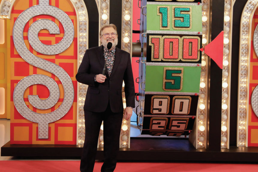 Drew Carey during a taping of The Price is Right