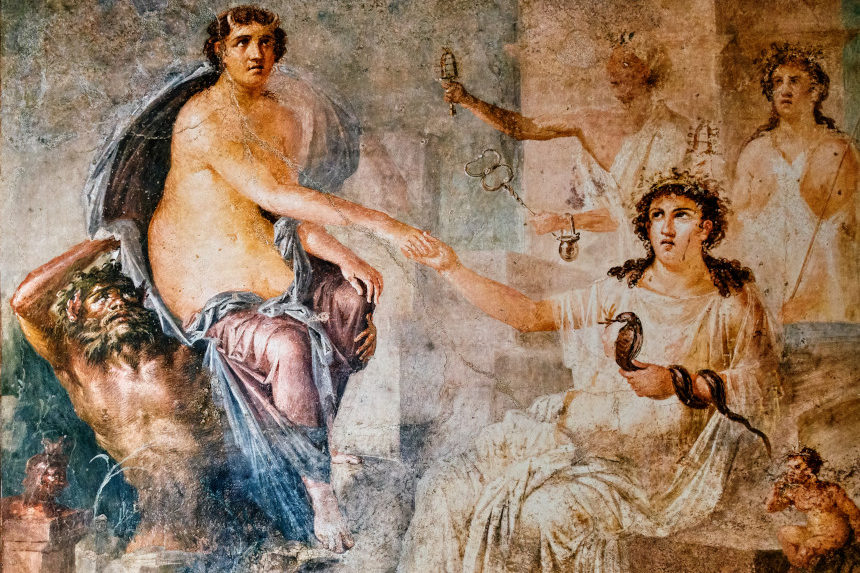 Portion of a Roman painting