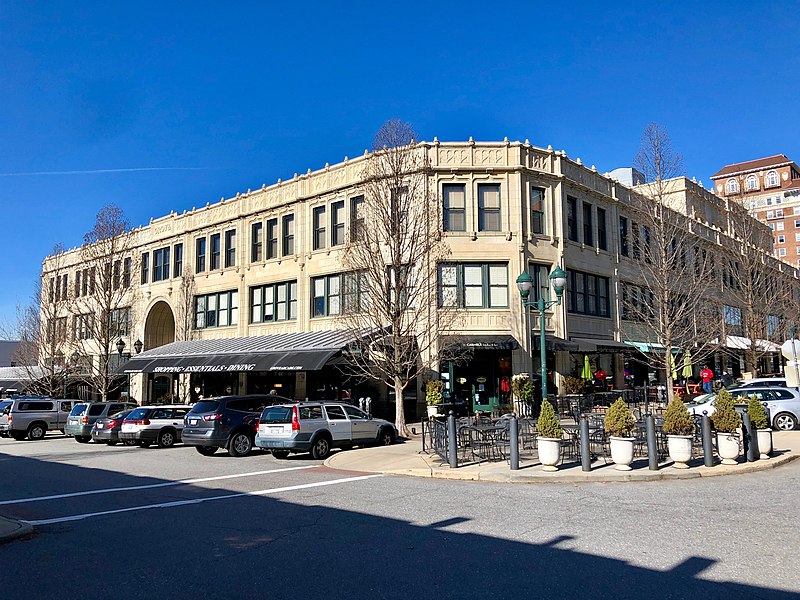 Façade of the Grave Arcade in Asheville