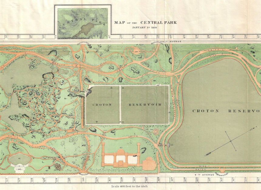 1870 Map of Central Park