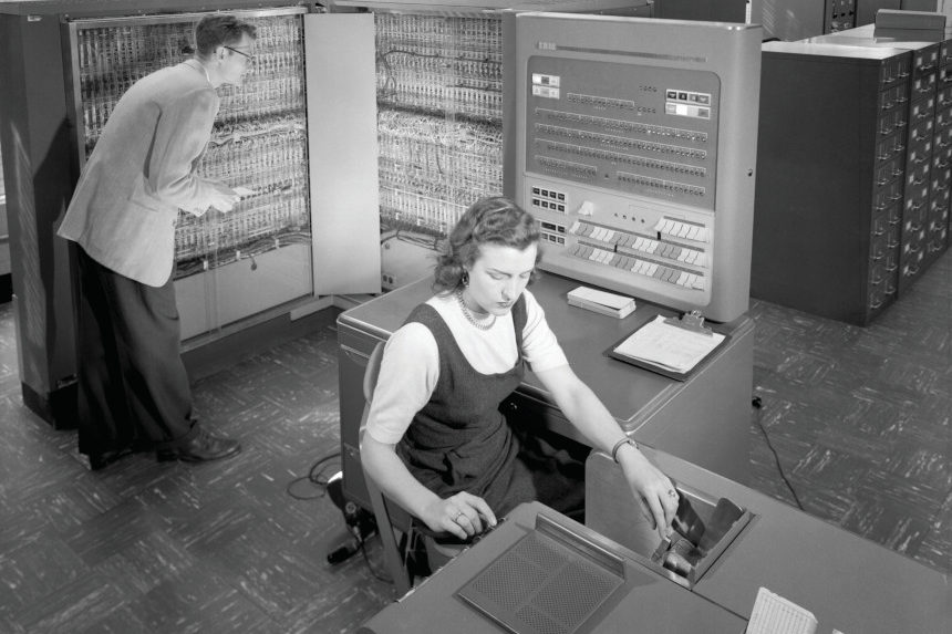 IBM Electronic Data Processing Machine introduced in 1954