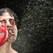 Boxer getting punched in the face