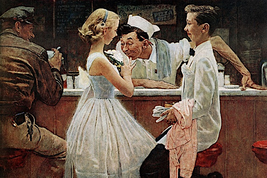 Norman rockwell's paining "After the Prom"