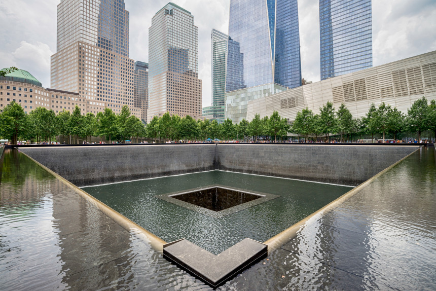 The 9/11 Ground Zero memorial at New York City