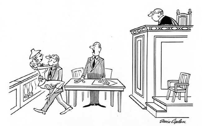 Courtroom cartoon