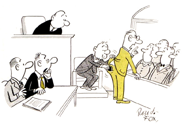 courtroom cartoon