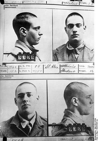 Mug shots of Nathan Leopold and Richard Loeb, 1924.