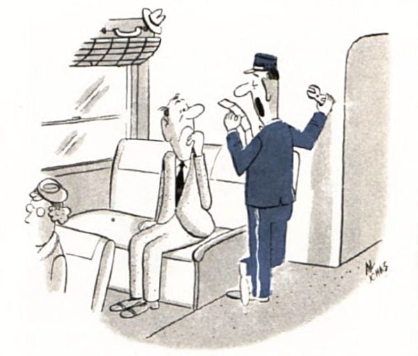 Cartoons Train ’Toons The Saturday Evening Post