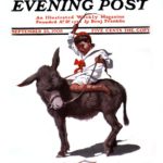 "Child on a donkey" N.C. Wyeth