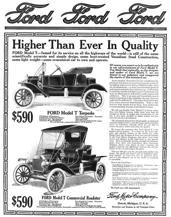 Ford ad from 1911