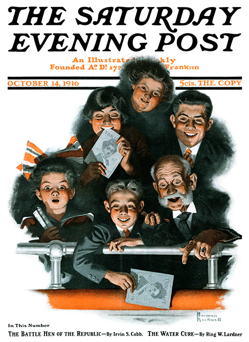 Family Night Out by Norman Rockwell Family Night Out by Norman Rockwell