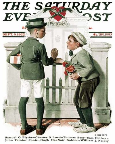 "Rivals" by Norman Rockwell From September 9, 1922