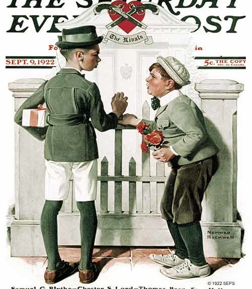 "Rivals" by Norman Rockwell From September 9, 1922