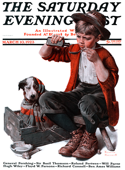 Sick Puppy by Norman Rockwell