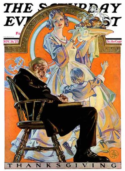 “Childhood Thanksgiving” by JC Leyendecker From November 26 1927