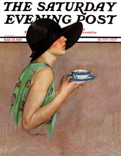 Lady in Wide Brimmed Hat by Penrhyn Stanlaws From – March 24, 1928