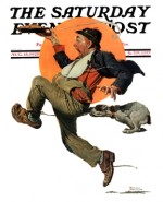 Dog chases hobo stealing a pie