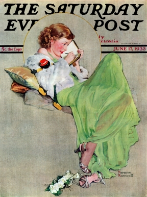 Girl writing in her diary after an evening out