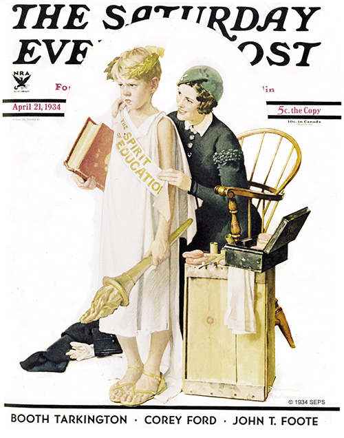 Spirit of Education by Norman Rockwell