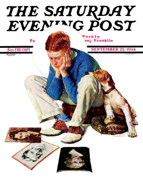 Boy moons over pictures of movie stars