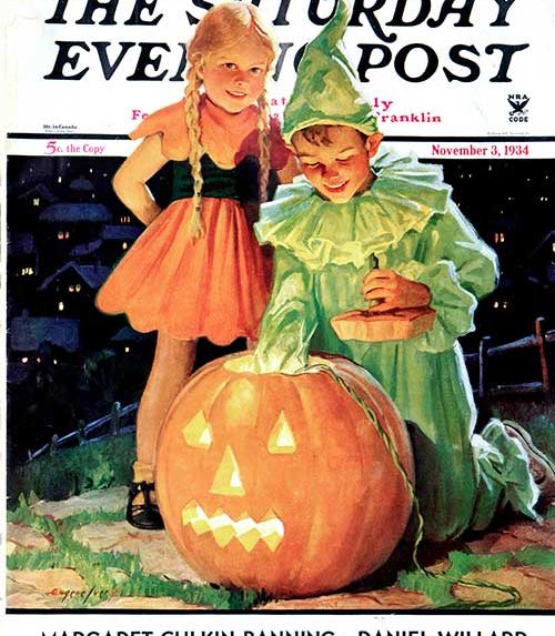 Lighting the Pumpkin by Eugene Iverd November 3, 1934