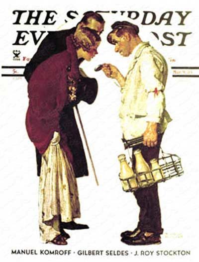Partygoers. By Norman Rockwell.